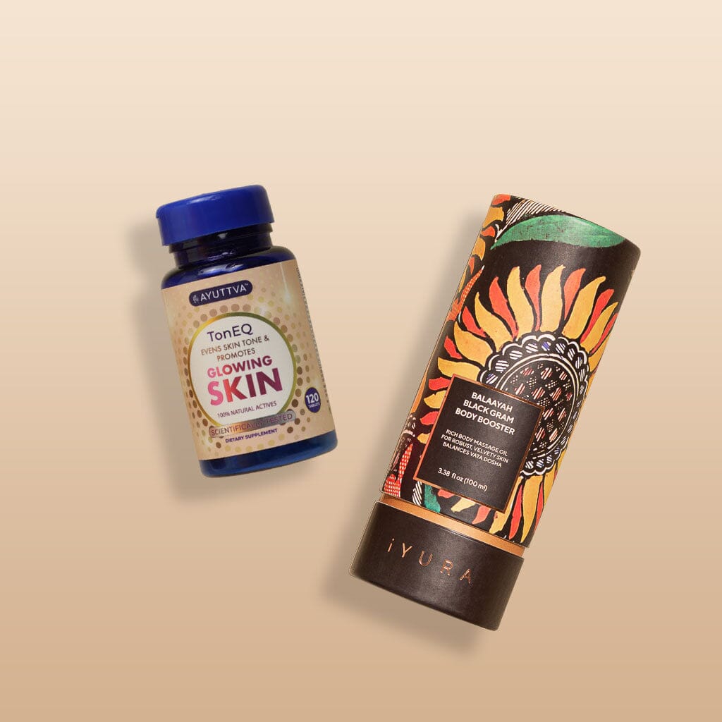 Balaayah Black Gram Body Booster and TonEQ Even-Toning Supplement Skin Care The Ayurveda Experience