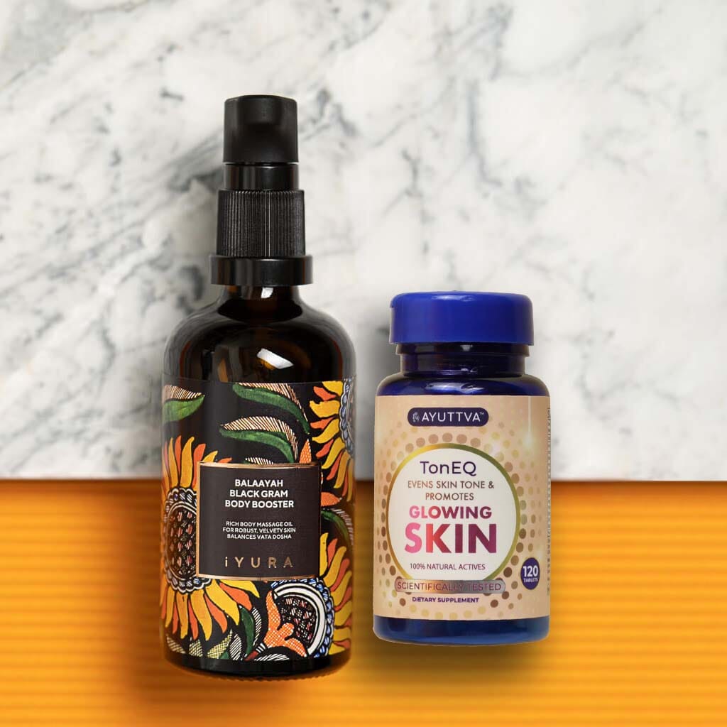 Balaayah Black Gram Body Booster and TonEQ Even-Toning Supplement Skin Care The Ayurveda Experience
