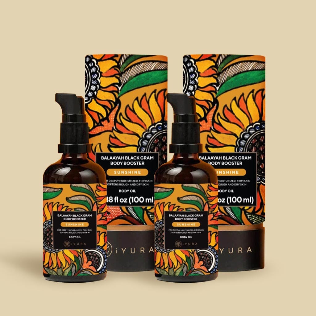 Balaayah Black Gram Body Booster : Sunshine Blend Body Oil iYURA 2 bottles of 3.38 fl oz (100 ml) each at 20% OFF