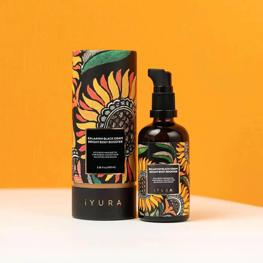 Balaayah Black Gram Bright Body Booster - Firming Body Oil for Dry, Mature Skin - Subscription Body Oil iYURA