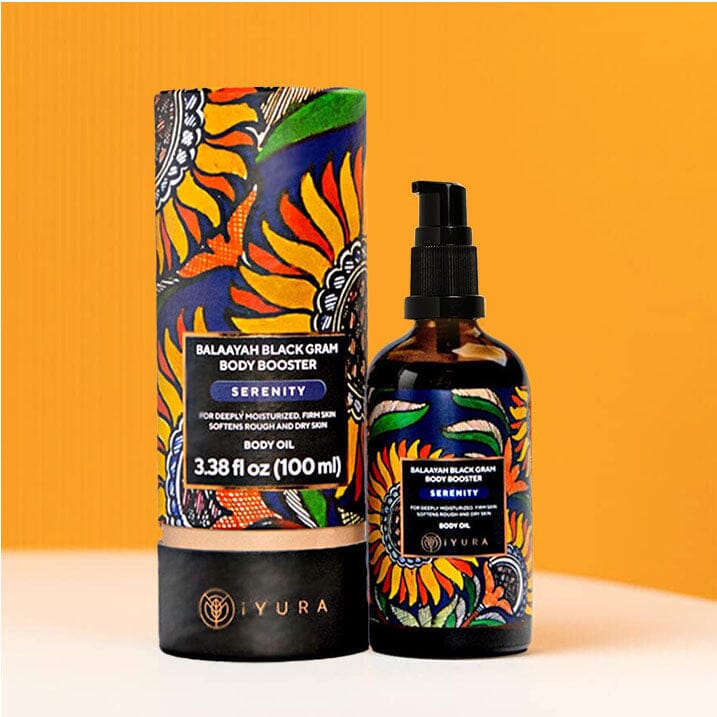 Black Gram Face & Body Duo With Serenity Blend - Best Ayurvedic Moisturizers for Dry Skin Beauty set iYURA