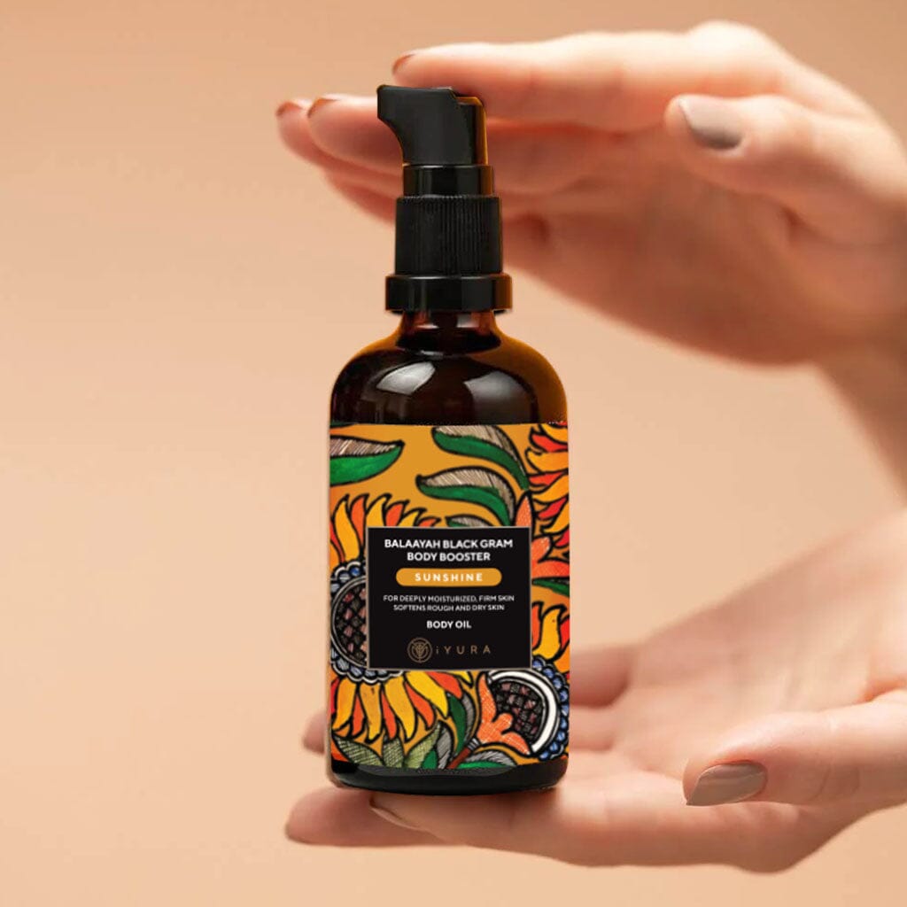 Black Gram Face & Body Duo With Sunshine Blend - Best Ayurvedic Moisturizers for Dry Skin Beauty set iYURA