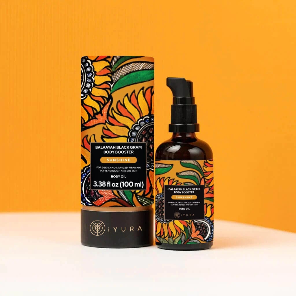 Black Gram Face & Body Duo With Sunshine Blend - Best Ayurvedic Moisturizers for Dry Skin Beauty set iYURA