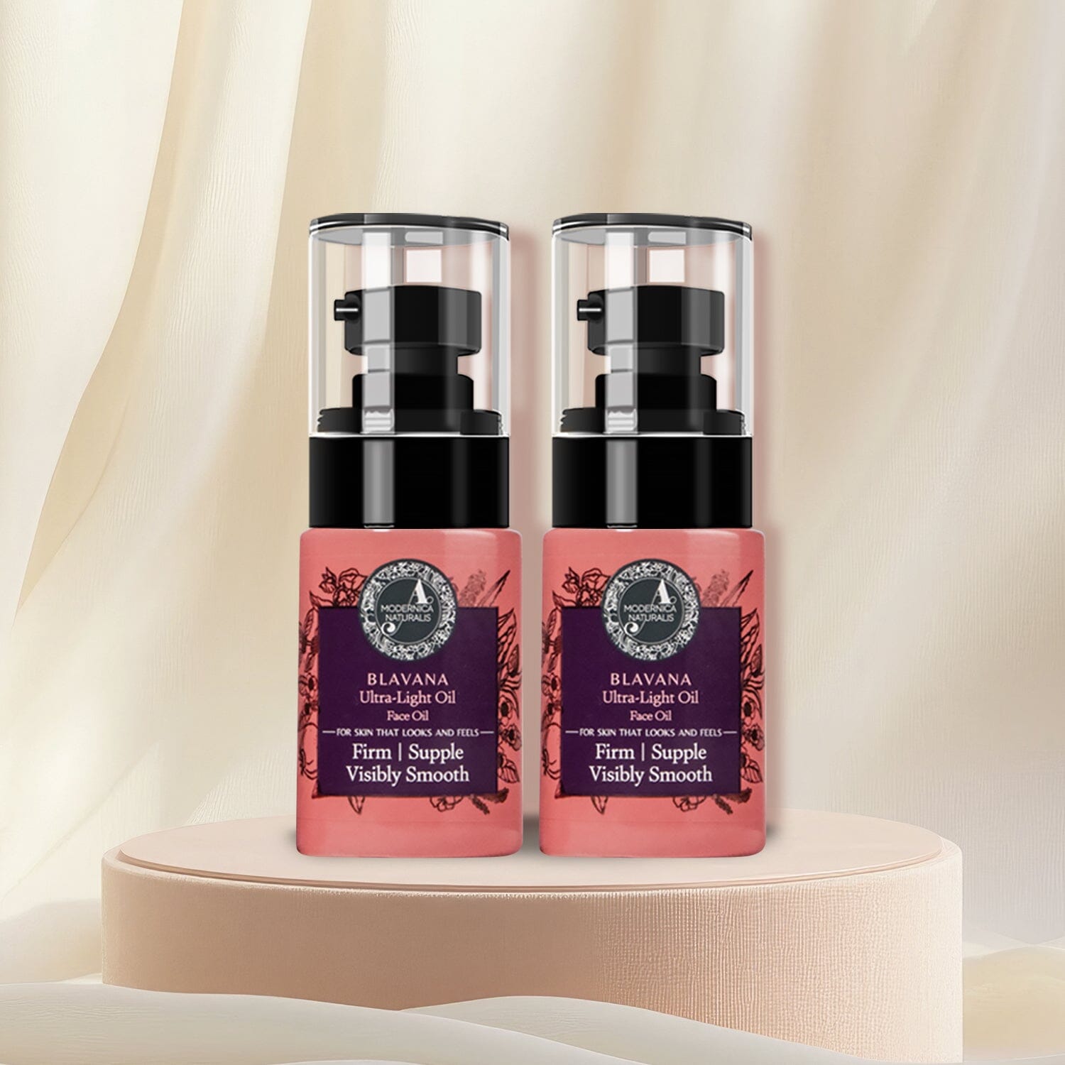 Blavana Ultra-Light Face Oil – Moisturizes, Softens, Firms Dry, Aging, Crepey Skin - Revolutionary Formula with Black Gram – Best Face Oil for Firm, Supple and Smooth Looking Skin – With Clinically Tested Ingredients - Pack of 2 Face oil A Modernica Naturalis