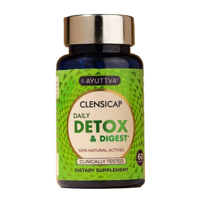 Clensicap - Daily Detox Supplement for Improved Strength, Stamina, Sleep and Digestion Supplements Ayuttva