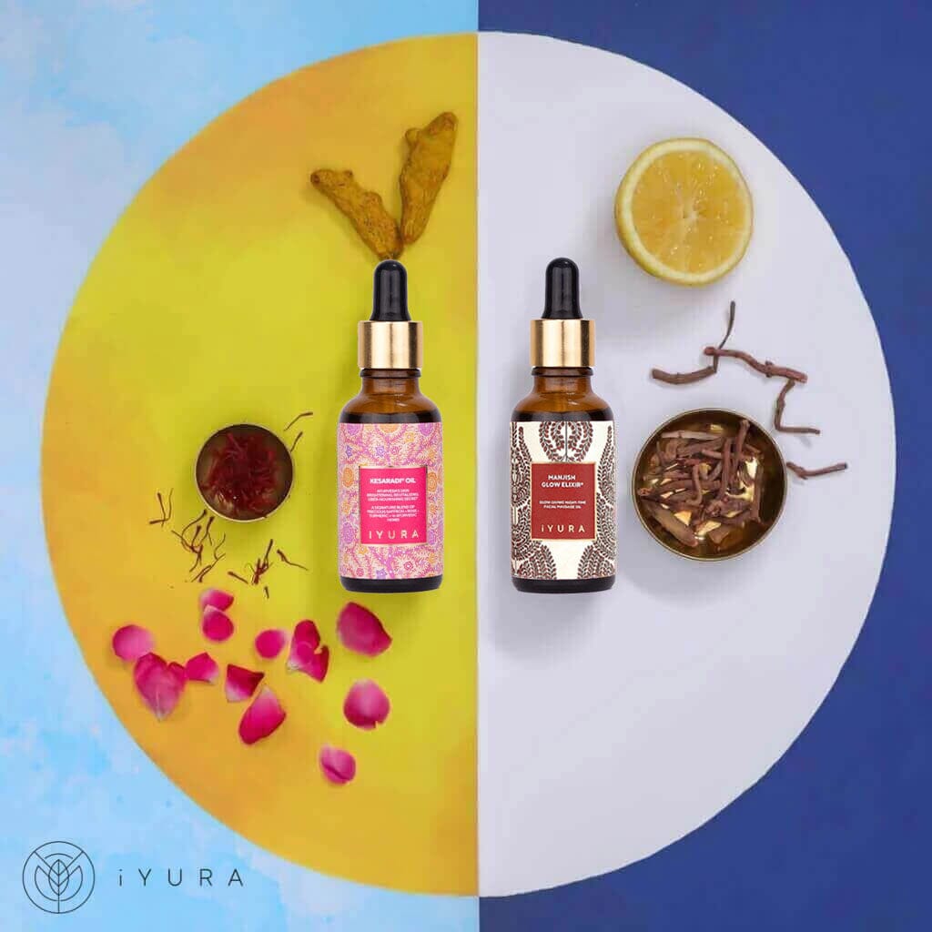Day & Night Face Oil Duo - Best Moisturizers for Healthy Skin Beauty set iYURA