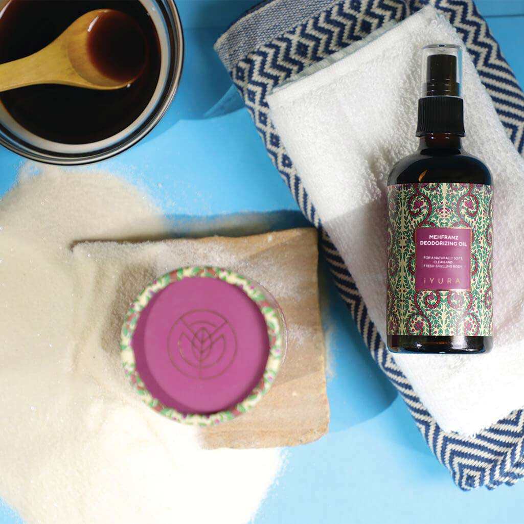 Mehfranz Deodorizing Oil - For A Naturally Soft, Clean and Fresh-Smelling Body - Pack of 2 Body Oil iYURA