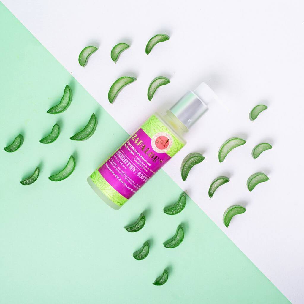 Saffron and Turmeric Body and Face Moisturizing Duo - Zafaloe Bright Moisture Hand and Body Lotion and Kesaradi Face Oil Beauty set A. Modernica Naturalis