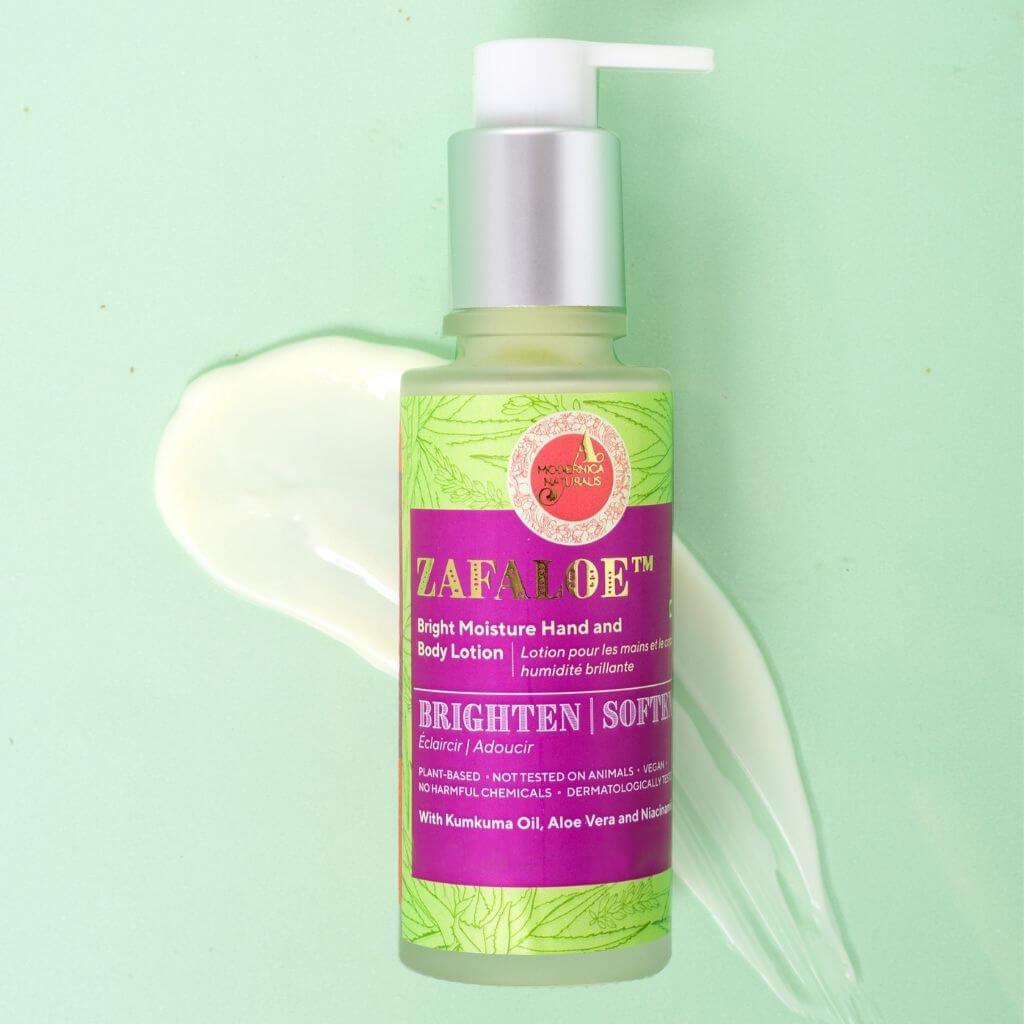 Saffron and Turmeric Body and Face Moisturizing Duo - Zafaloe Bright Moisture Hand and Body Lotion and Kesaradi Face Oil Beauty set A. Modernica Naturalis