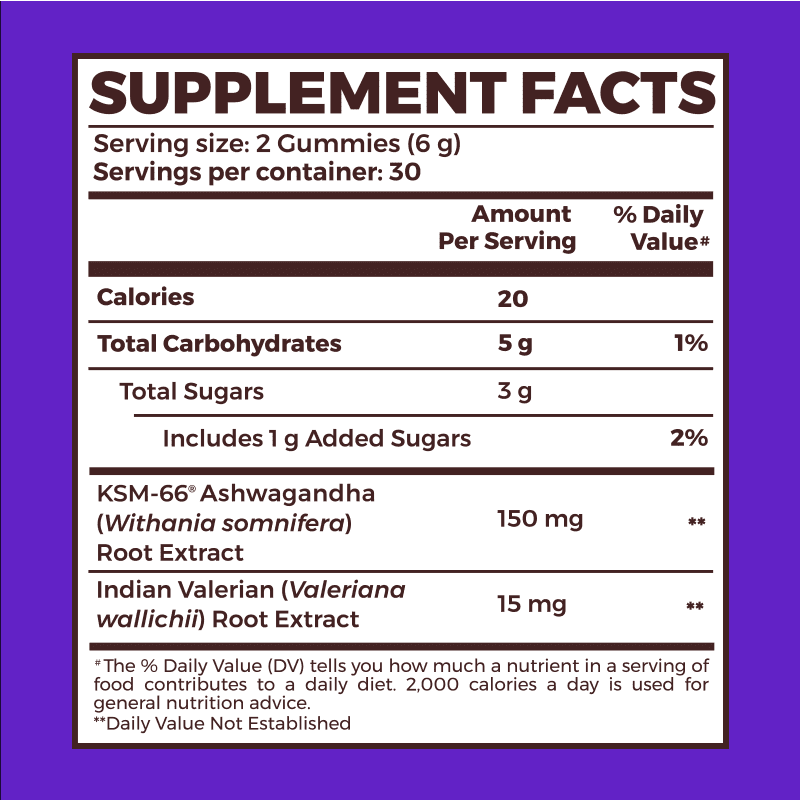 Sleep Gummies with KSM 66 Ashwagandha and Valerian Root for Blissful Sleep | Tasty Blueberry Flavor - Pack of 2 Supplements Ayuttva