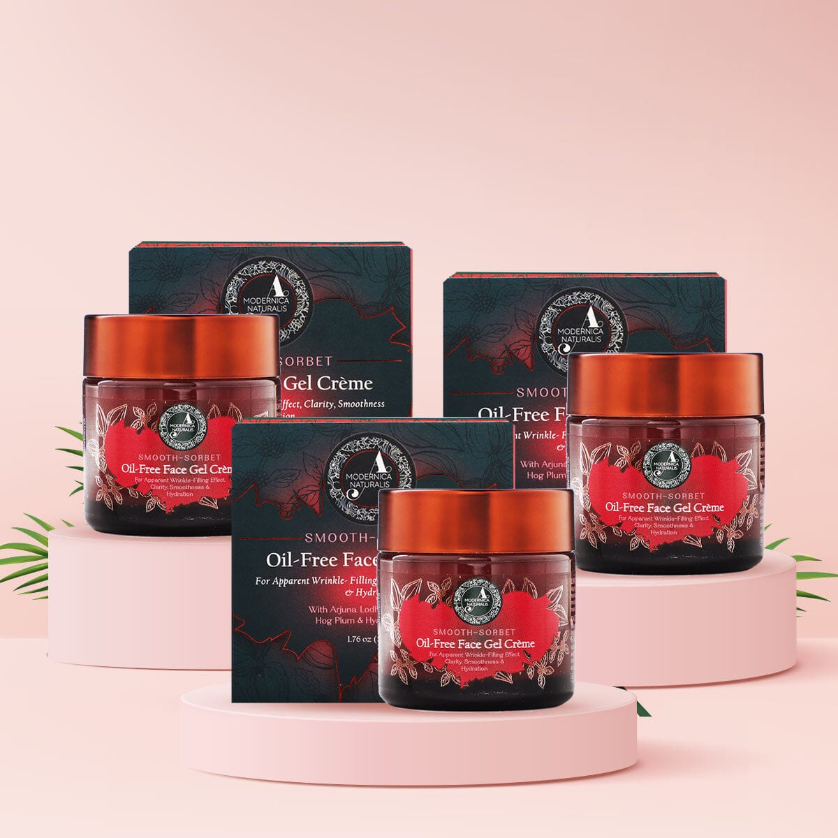 Smooth-Sorbet: An Oil-Free Face Gel Crème - With 7 Ayurvedic Herbs and 5 Clinically Tested Ingredients - Pack of 3 Lotion & Moisturizer A Modernica Naturalis