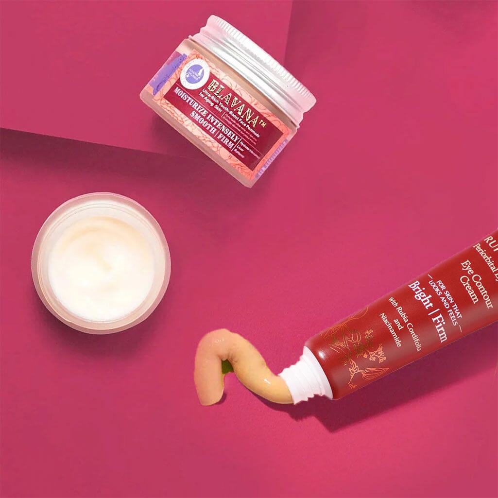 The Age-Hold Duo with Pro - Age-Defying Black Gram Face Moisturizing Cream and Brightening Under-Eye Cream for Mature Skin Beauty set A Modernica Naturalis