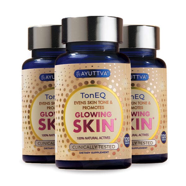 TonEQ Pack of 3 - Ayurvedic supplement with Amla, Licorice and other herbs for Even-Toned, Brightened and Healthy looking skin Supplements Ayuttva