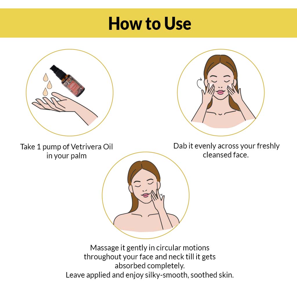 Vetrivera Plush and Pure Skin Enhancer - Best Face Oil for Sensitive, Delicate, Dry Skin - Soothes and Softens Skin Face oil iYURA