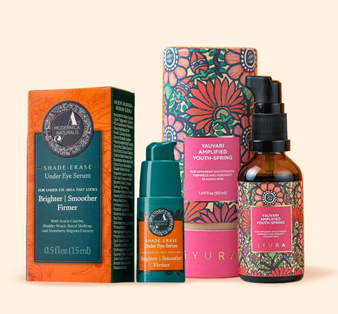 Ageless Face &amp; Eye Brightener Duo Beauty set The Ayurveda Experience 