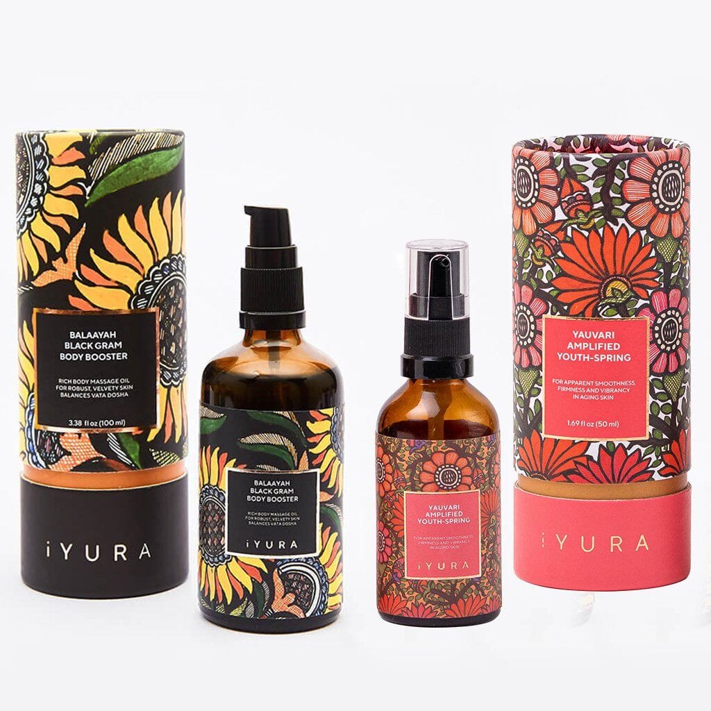 Black Gram Face &amp; Body Duo - Best Ayurvedic Moisturizers for Dry Skin Beauty set iYURA 