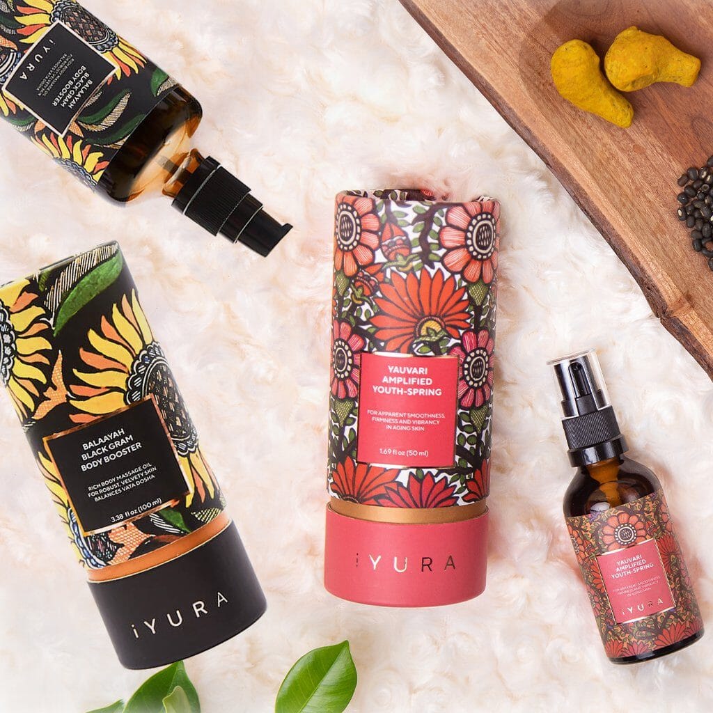 Black Gram Face &amp; Body Duo - Best Ayurvedic Moisturizers for Dry Skin Beauty set iYURA 