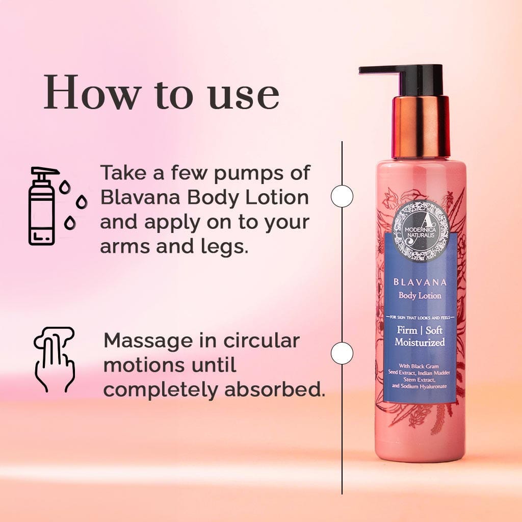Blavana Body Lotion - Moisturizes, Softens, Firms Dry, Aging, Crepey Skin - Revolutionary Formula with Black Gram - Best Body Lotion for Mature Body Skin - With Clinically Proven Ingredients Lotion &amp; Moisturizer A Modernica Naturalis 