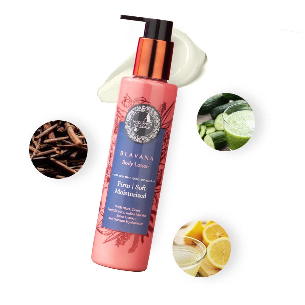 Blavana Body Lotion - Moisturizes, Softens, Firms Dry, Aging, Crepey Skin - Revolutionary Formula with Black Gram - Best Body Lotion for Mature Body Skin - With Clinically Proven Ingredients Lotion &amp; Moisturizer A Modernica Naturalis 