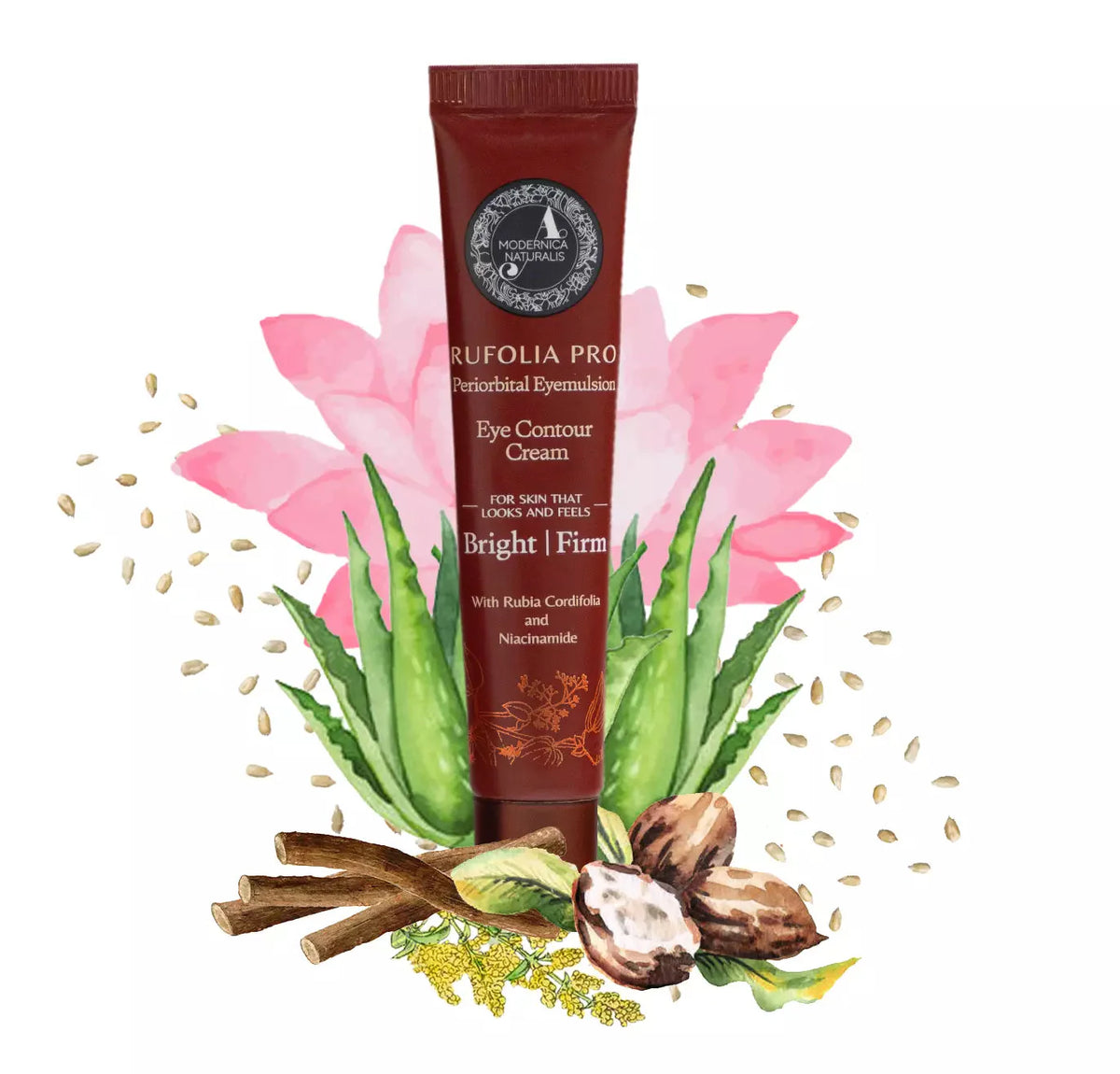 Manjistha Eye &amp; Face Duo: Rufolia PRO Periorbital Eyemulsion and Manjish Glow Elixir Beauty set The Ayurveda Experience 