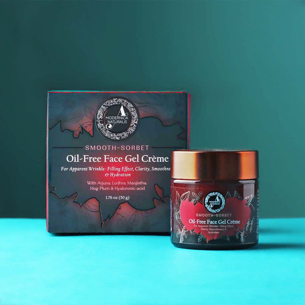 Smooth-Sorbet: An Oil-Free Face Gel Crème - With 7 Ayurvedic Herbs and 5 Clinically Tested Ingredients - Pack of 3 Lotion & Moisturizer A Modernica Naturalis 