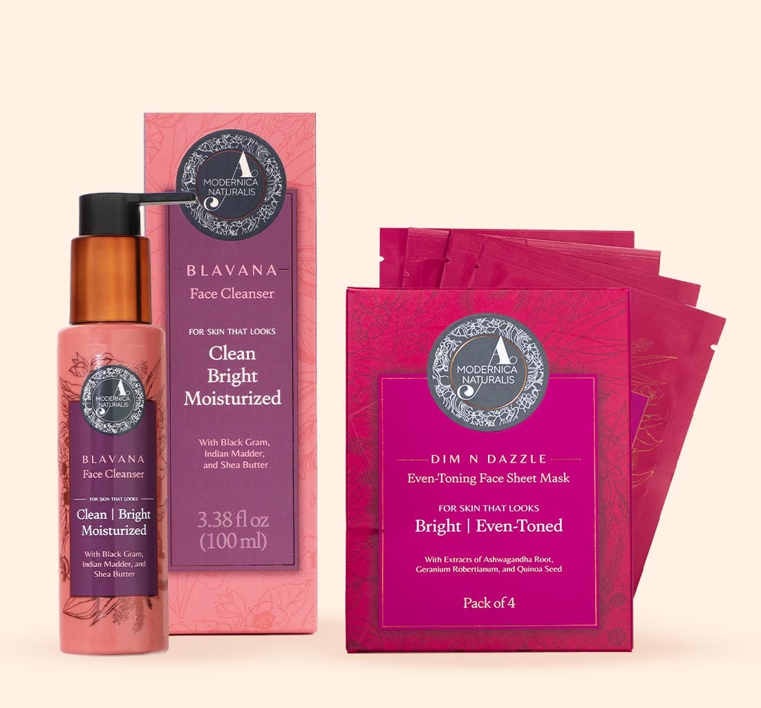 The Ultimate Cleanse &amp; Dazzle Face Care Duo Beauty set A Modernica Naturalis 