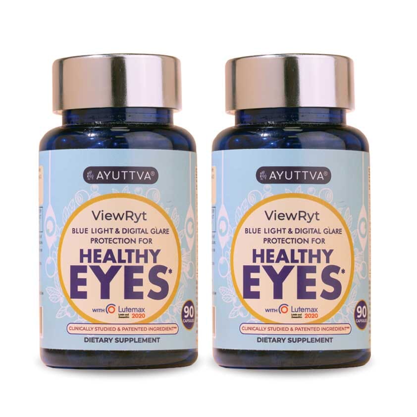 ViewRyt – Botanical Supplement with Clinically Proven Lutemax2020 for Healthy Eyes - Pack of 2 Supplements Ayuttva 