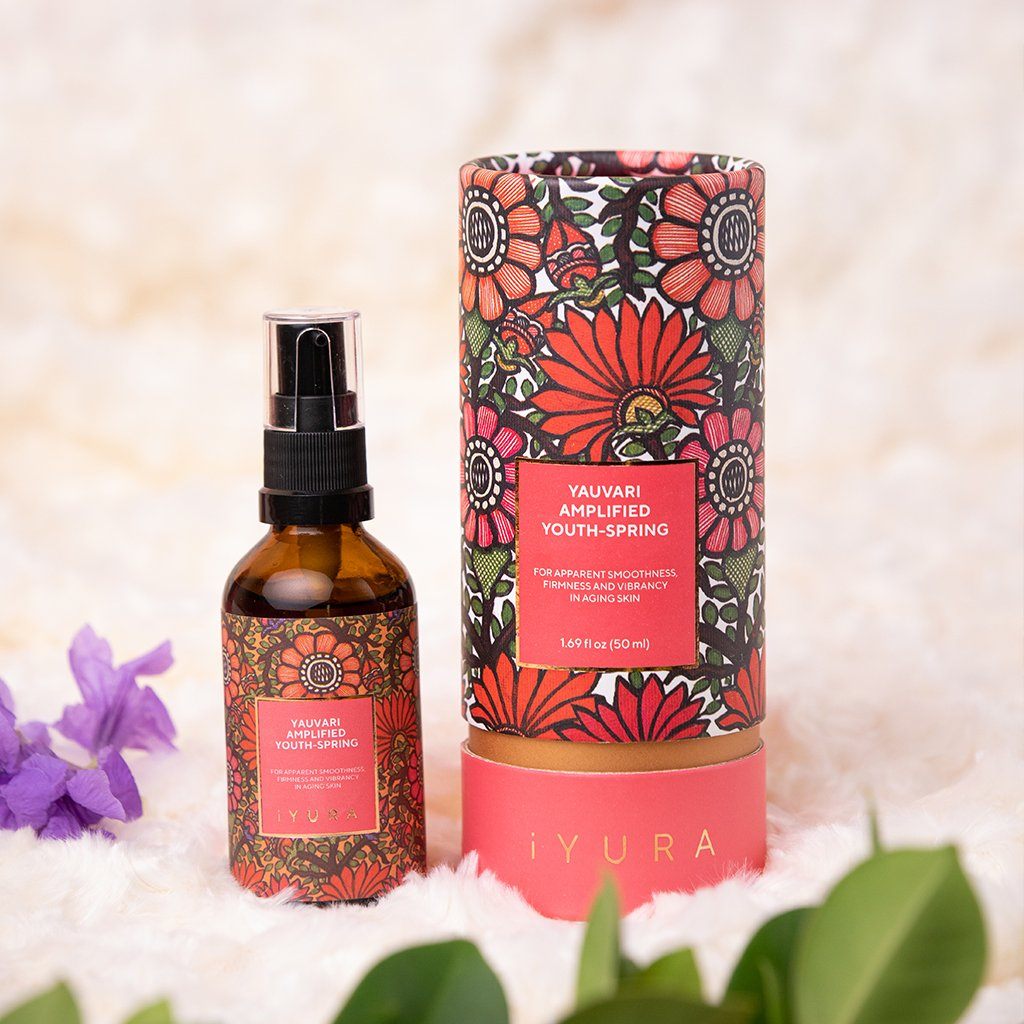 Yauvari Amplified Youth Spring - Face Moisturizing Oil - With Black Gram - Neck-Face-Décolleté Protein-Serum - Pack of 3 Face oil iYURA 